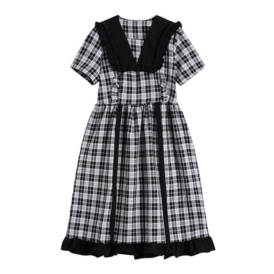 Vestido Cuadros Francés para Mujer