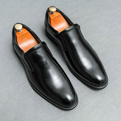 Zapatos de Cuero Formales Estilo Británico Retro para Hombre - Image 4
