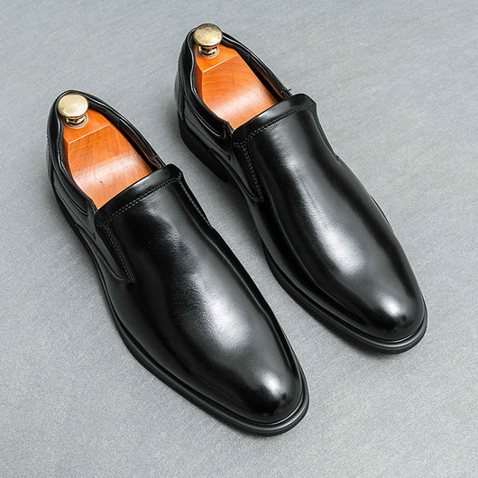 Zapatos de Cuero Formales Estilo Británico Retro para Hombre - Image 4