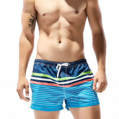 Shorts de Playa Holgados con Rayas