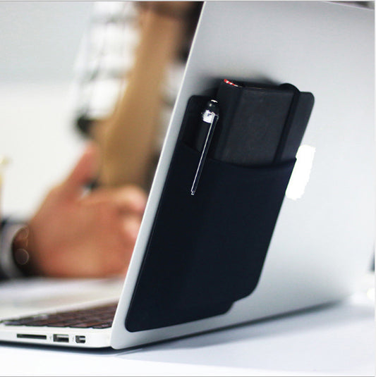 Organizador Adhesivo para Laptop - Bolsa de Almacenamiento Trasero