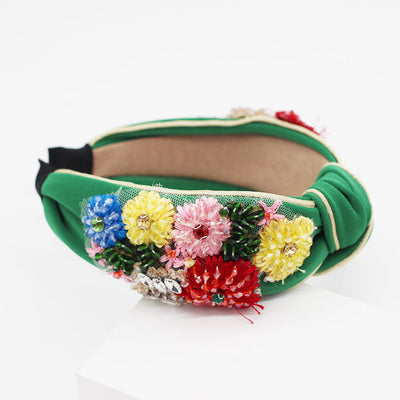 Diadema Geométrica de Metal y Cristal con Cruz Floral - Image 17