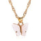 MINI COLORFUL BUTTERFLY" NECKLACEMINI COLORFUL BUTTERFLY" NECKLACE Blanco