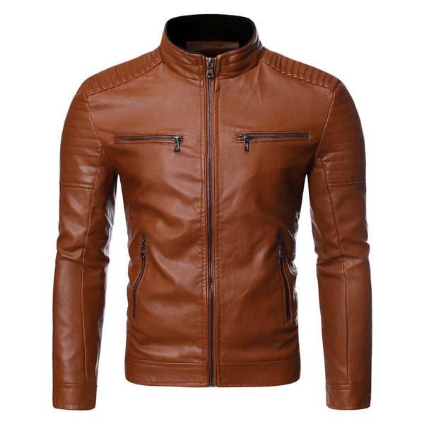Chaqueta de Cuero para Motocicleta Talla Grande