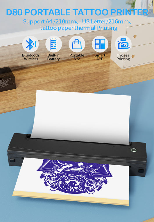 Impresora Térmica Portátil Bluetooth A4 para Tatuajes - Image 6