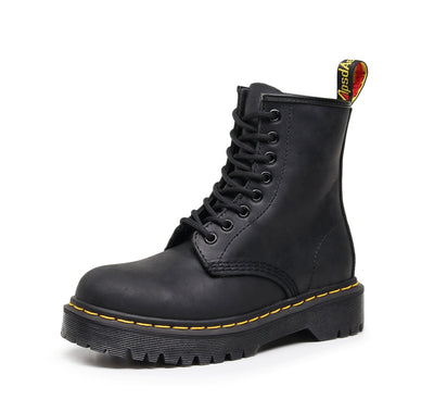 Botas Motociclista de Cuero Genuino Estilo Británico para Mujer - Image 12