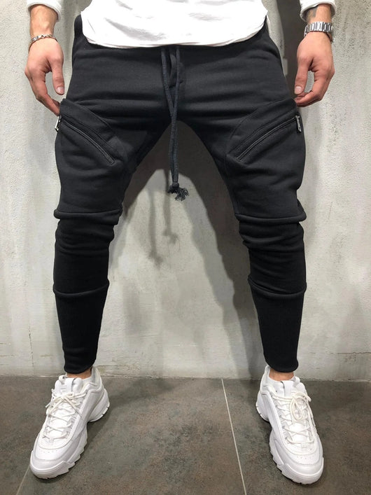 Pantalones deportivos casuales para hombre con bolsillos con cierre - Image 16