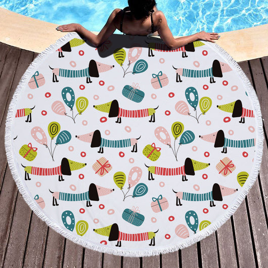 Toalla de Playa Redonda Estampada - Image 19