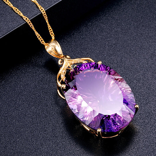 Cadena de Suéter con Colgante de Amatista - Image 6
