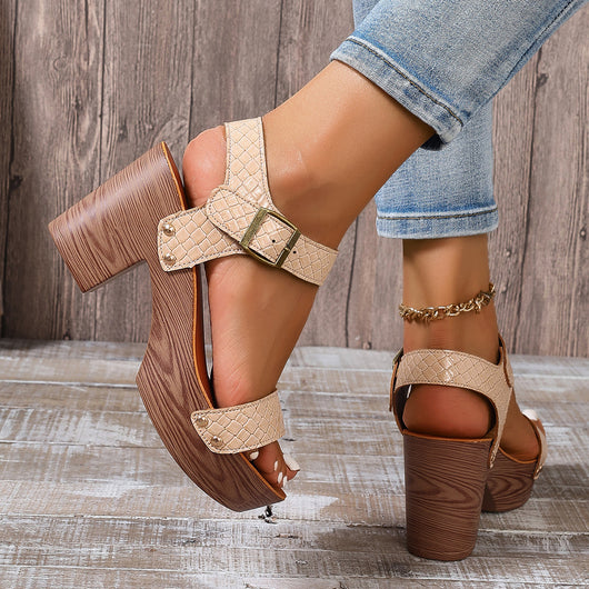 Sandalias de Tacón Alto con Tira y Punta Abierta - Image 13