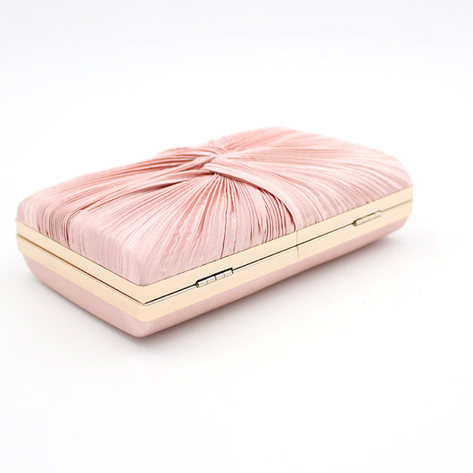 Bolso de Noche Elegante con Pliegues y Asa de Cadena - Image 3