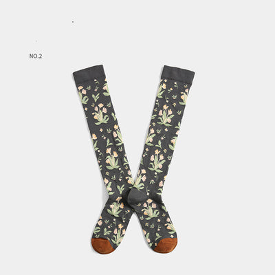 Calcetines de Skate Jacquard Rojo Neto Estilo Europeo - Image 20