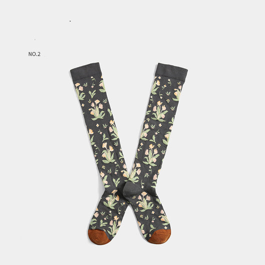 Calcetines de Skate Jacquard Rojo Neto Estilo Europeo - Image 20
