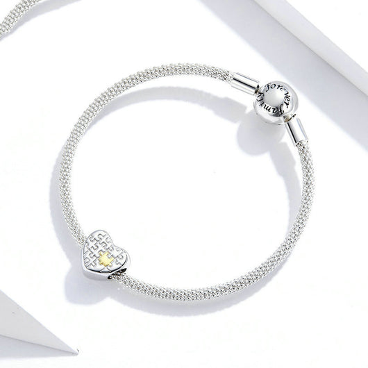 Dije Puzzle Corazón Plata S925 - Pulsera DIY Personalizable - Image 5