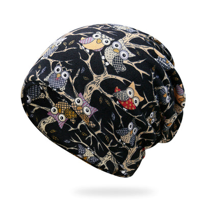 Gorro Reversible Unisex con Estampado de Búho - Dual Use para Ciclismo y Moda - Image 24