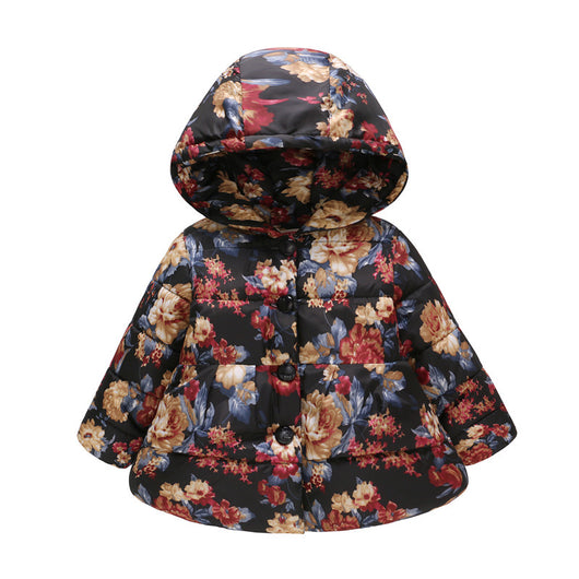 Chaqueta Acolchada para Niñas con Capucha y Diseño Estampado - Image 11