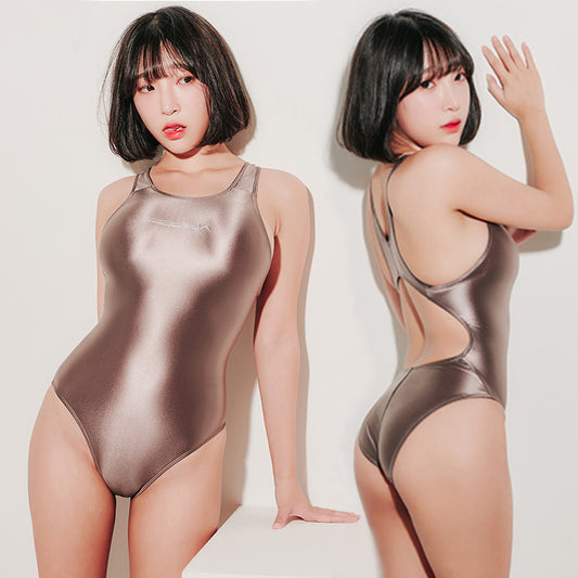 Traje de Baño Enterizo Brillante Ajustado para Mujer