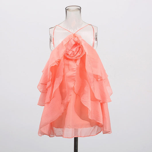 Blusa Halter sin Mangas con Volantes Elegantes - Image 9