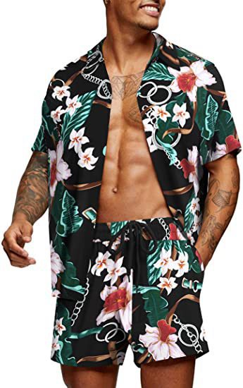 Conjunto de Camisas Estampado Floral Hawaiano para Jóvenes - Image 23