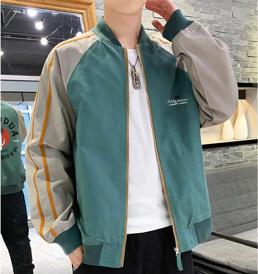 Chaqueta Bomber con Estampado de Buitre
