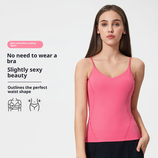 Top Deportivo Moldeador con Soporte Pectoral - Diseño Nude Yoga y Fitness
