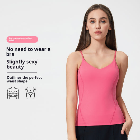 Top Deportivo Moldeador con Soporte Pectoral - Diseño Nude Yoga y Fitness