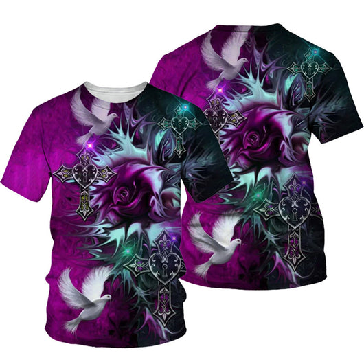 Playera Estilo Urbano con Impresión 3D - Manga Corta para Hombre - Image 7