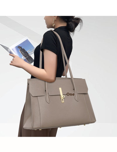 Bolso Tote de Gran Capacidad en Color Sólido para Mujer - Image 15