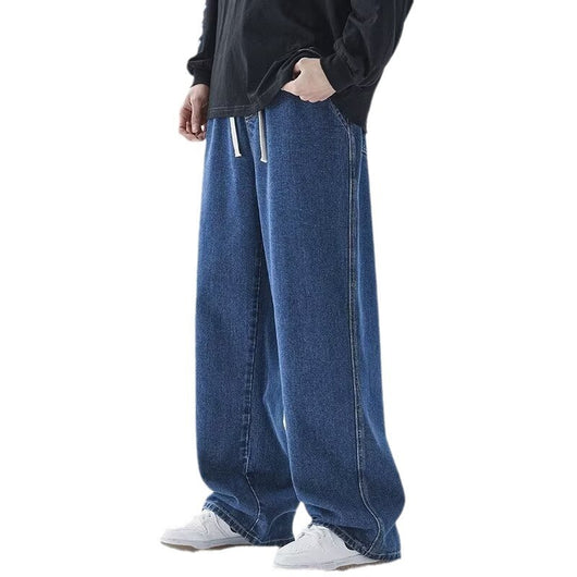 Pantalones Vaqueros Rectos Hombre Primavera Verano Talle Alto Pierna Ancha Urbano - Image 5
