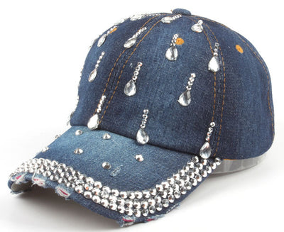 Gorra de Béisbol Outdoor con Detalles de Diamantes y Gotas de Lluvia - Image 8