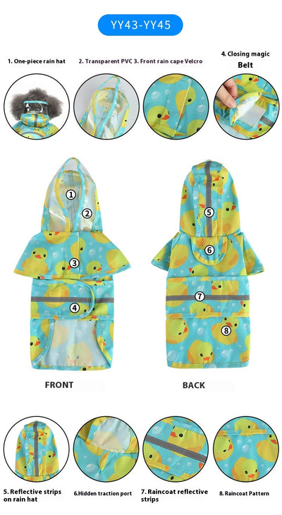 Poncho Reflectante para Perros con Diseño Cartoon y Tracción - Image 13
