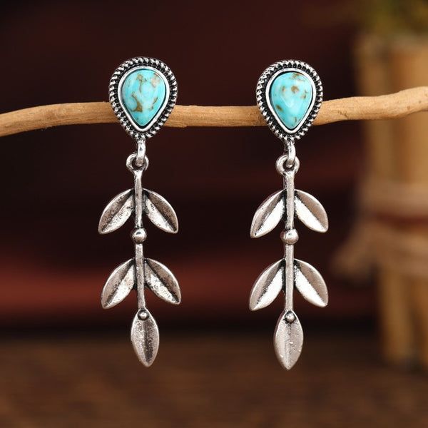 Aretes Étnicos Largos Colgantes Hoja - Estilo Bohemio