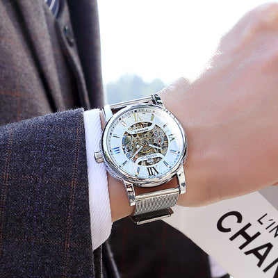 Reloj Automático para Hombre con Malla Metálica Tejida - Image 9