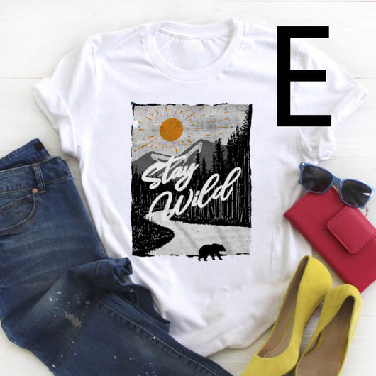 Playera Unisex de Algodón con Diseño Artístico de Montaña - Image 46