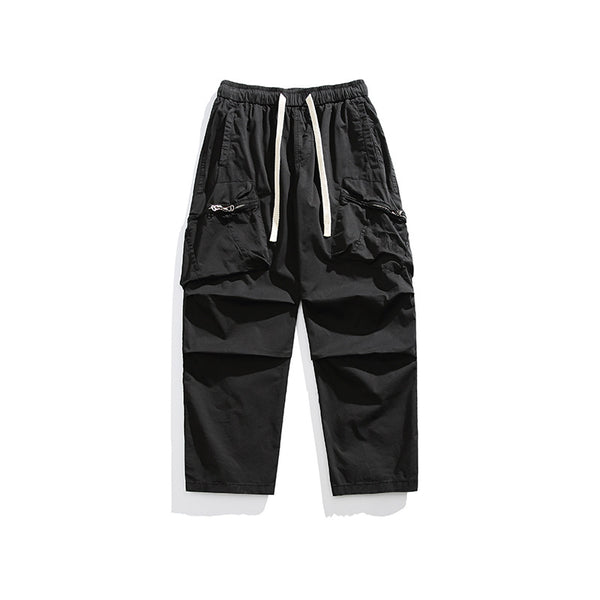 Pantalones Sueltos Retro de Pierna Ancha para Hombre