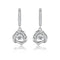 Bright Heart Women's Light Luxury Sterling Plateado Earrings Blanco