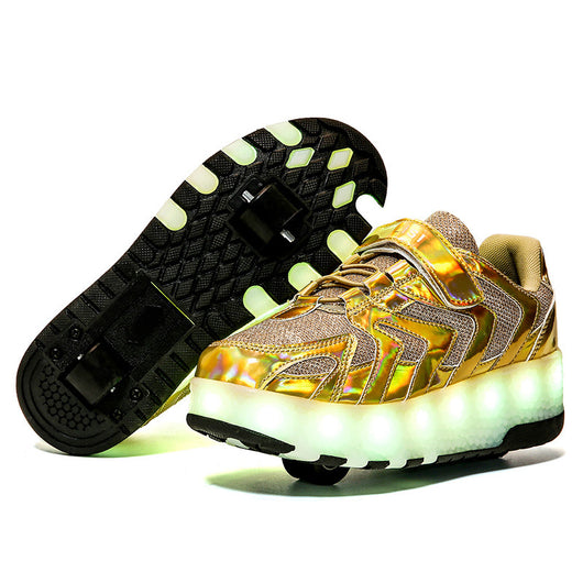 Zapatillas con Ruedas LED USB Recargables - Doble Rueda Luminosa - Image 4