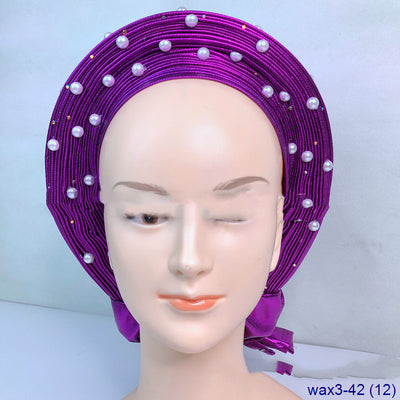Turbante Trenzado Jacquard Perla Árabe para Mujer - Image 18