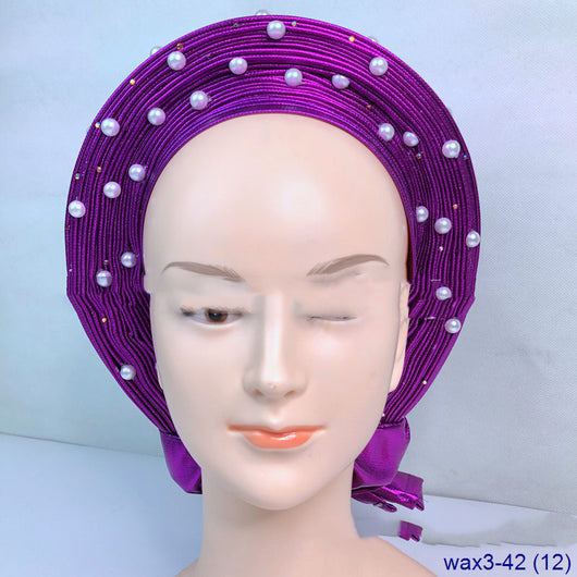 Turbante Trenzado Jacquard Perla Árabe para Mujer - Image 18