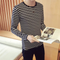 Camiseta Oversized a Rayas Blanco y Negro - Manga Larga Unisex