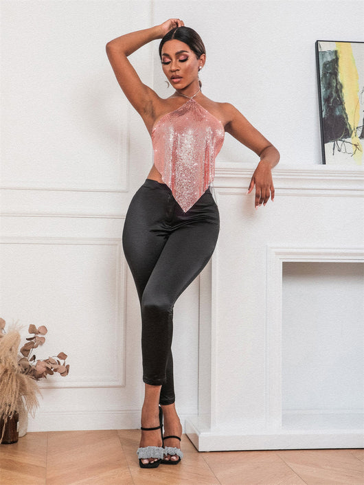 Top Halter Lentejuelas Metal Sexy para Mujer - Diseño Exclusivo - Image 16