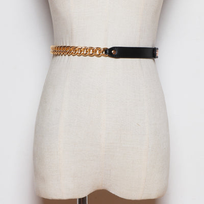 Cinturón de Cuero PU con Cadena Metálica - Accesorio Versátil para Mujer - Image 11