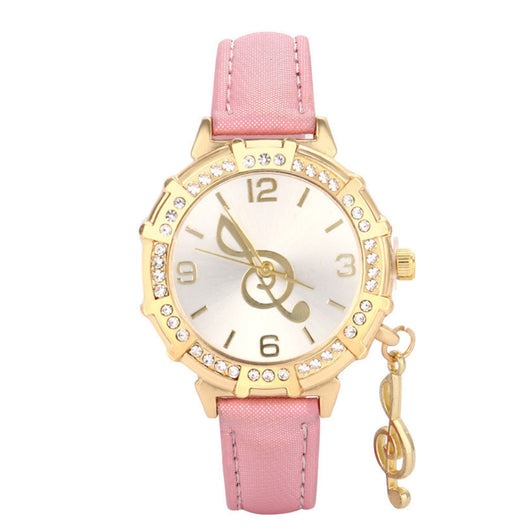 Reloj para Dama Redondo con Incrustaciones de Diamantes y Correas Intercambiables - Image 9