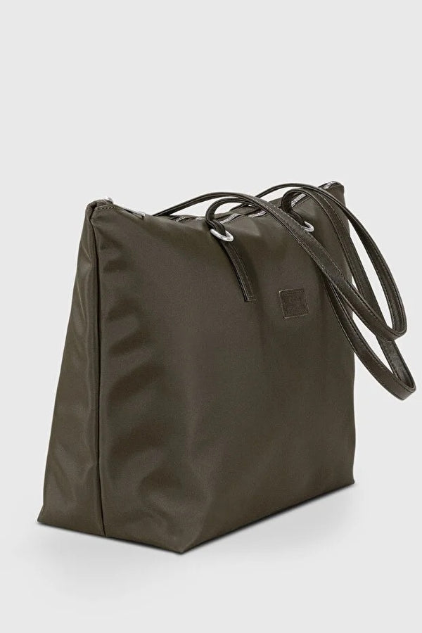 Bolsa Shopper Khaki de Gran Capacidad Resistente al Agua para Mujer