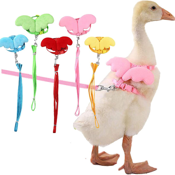 Arnés Ajustable con Alas y Cuerda de Tracción para Aves de Corral y Mascotas Pequeñas