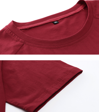 Playera Pareja Respirable de Seda Láctea, Cuello Redondo Color Liso - Image 12