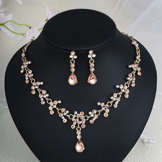 Conjunto de Aretes y Collar con Perlas y Cristales para Mujer - Image 21