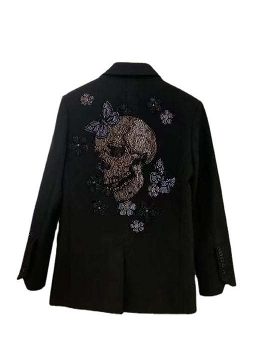 Chaqueta Motociclista Calavera Mariposa con Cristales Brillantes - Image 7