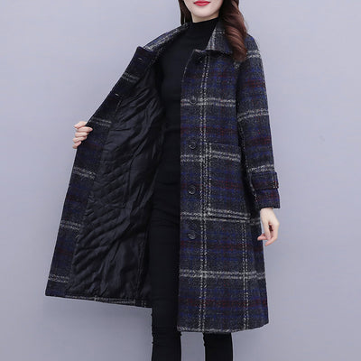 Abrigo de Lana Acolchado Talla Grande para Mujer - Image 3