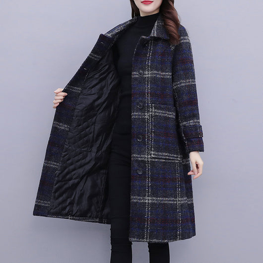 Abrigo de Lana Acolchado Talla Grande para Mujer - Image 3